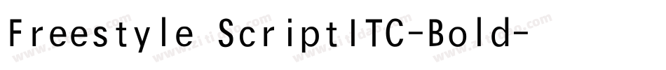 Freestyle ScriptITC-Bold字体转换